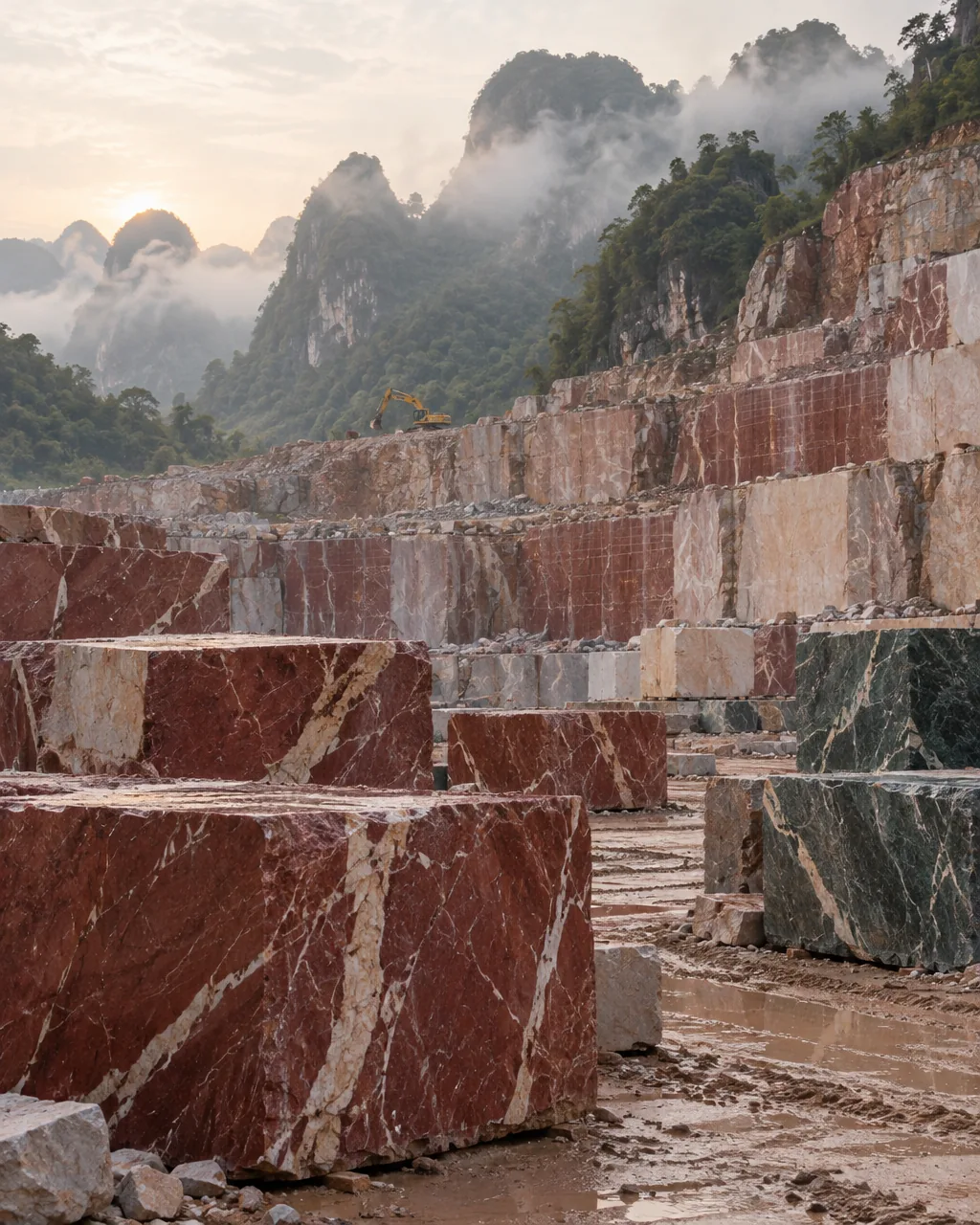 The marble quarry where SHAN stone is cut